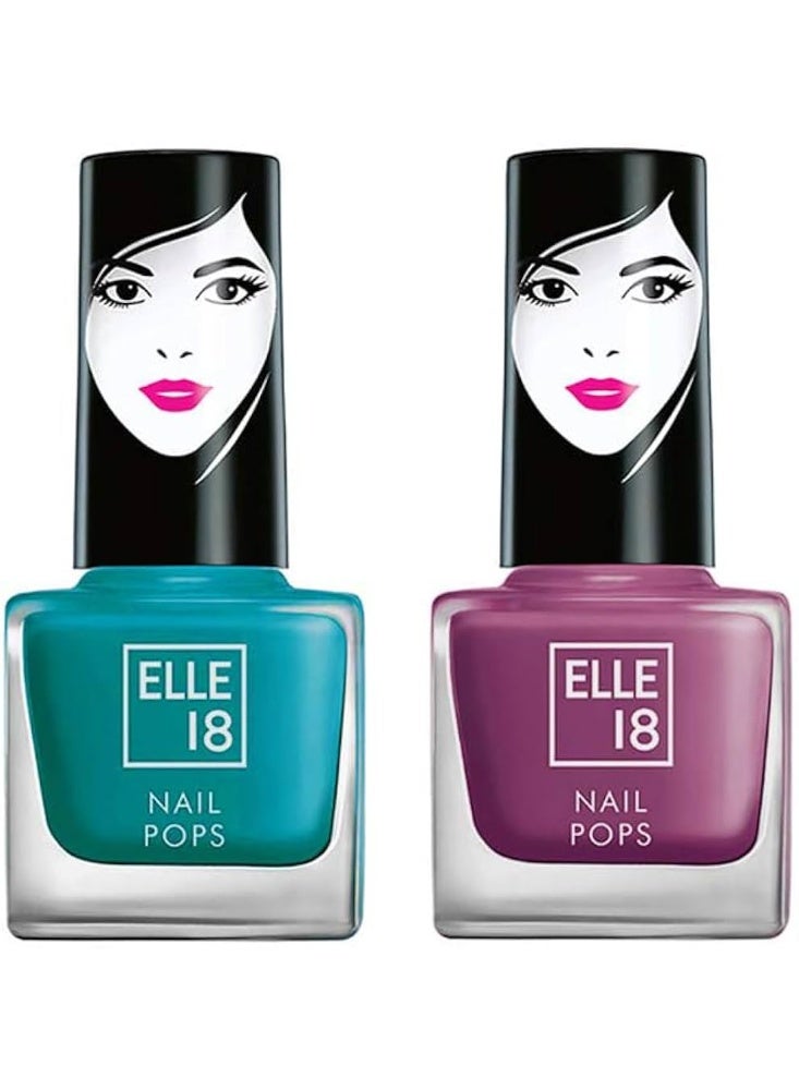 إل 18 طلاء أظافر Elle 18 Nail Pops بلمسة نهائية شفافة 182+161+166 5 مل - Image 2